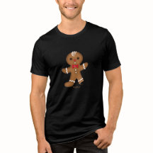 Gingerbread Man Crunch Kerst Donkere T-Shirt