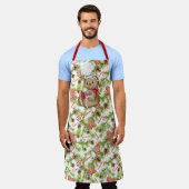 Gingerbread Man Custom Naam Kerstcadeau Schort (Gedragen)