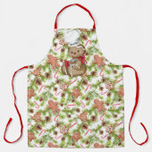 Gingerbread Man Custom Naam Kerstcadeau Schort (Voorkant)