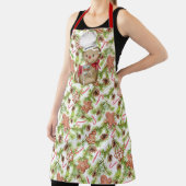 Gingerbread Man Custom Naam Kerstcadeau Schort (Insitu)