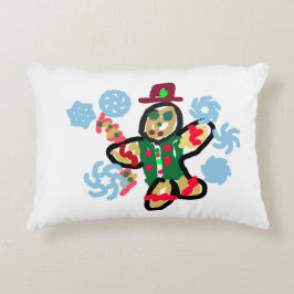 Gingerbread man dance accent kussen