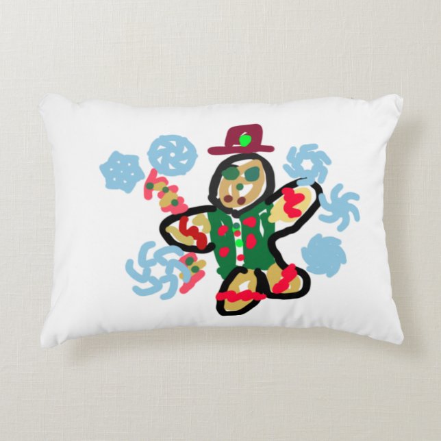 Gingerbread man dance accent kussen (Voorkant)
