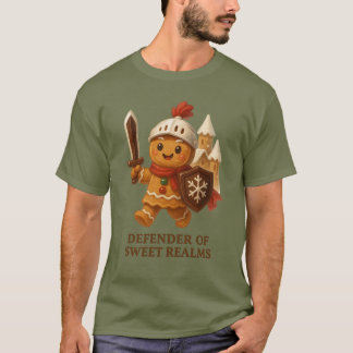 Gingerbread Man - Defender of the Realm Christmas  T-shirt