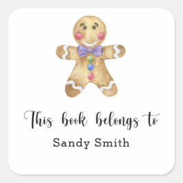 Gingerbread man - Dit boek behoort tot Vierkante Sticker