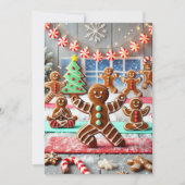 Gingerbread Man Doen Yoga: Het Vinden van Mijn Vak Feestdagenkaart (Voorkant)