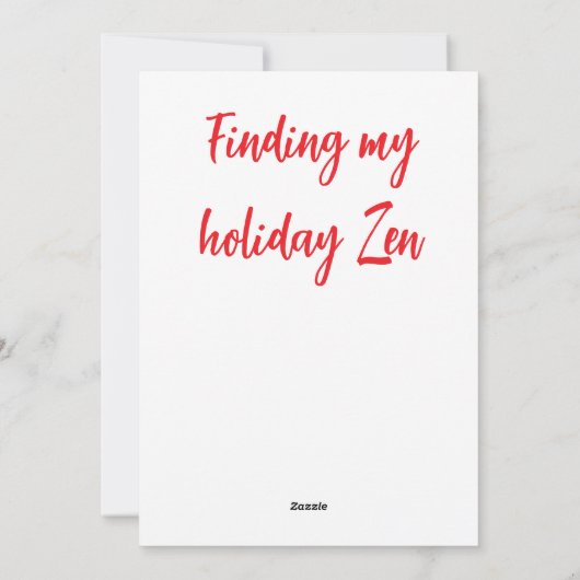 Gingerbread Man Doen Yoga: Het Vinden van Mijn Vak Feestdagenkaart (Achterkant)