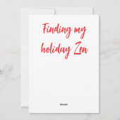 Gingerbread Man doet yoga: mijn vakantie-zen vinde Feestdagenkaart (Achterkant)