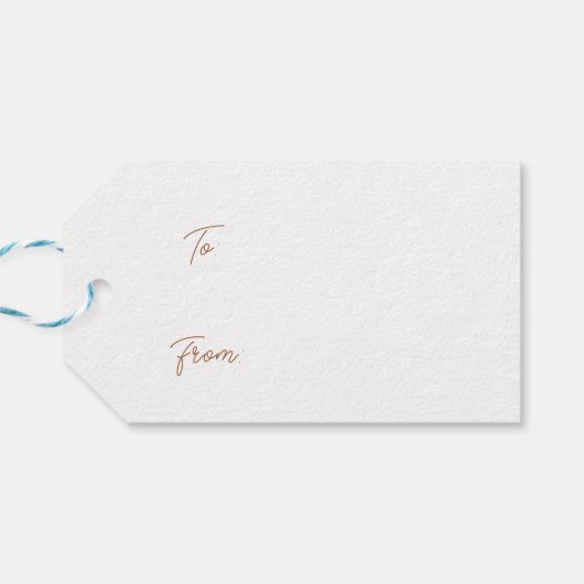 Gingerbread Man Donkerbruin #965324 Vakantie Cadeaulabel (Achterkant Horizontaal)