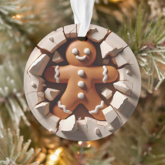 Gingerbread Man Double-Sided Holiday Ornament (Boom)