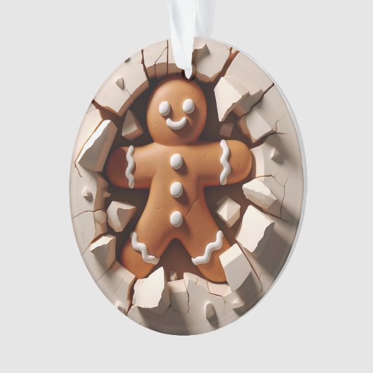 Gingerbread Man Double-Sided Holiday Ornament (voorkant)