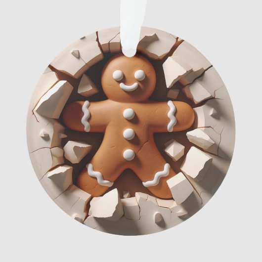Gingerbread Man Double-Sided Holiday Ornament (voorkant)