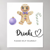 Gingerbread man - Drinken helpen jezelf Poster (Voorkant)