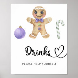Gingerbread man - Drinken helpen jezelf Poster