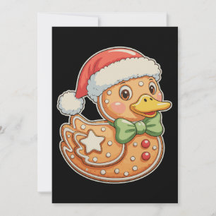 Gingerbread Man Eend Kerstmis Xmas Feestdagen Feestdagenkaart