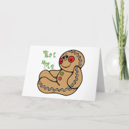 GingerBread Man eet me grappig kerstfeest Feestdagen Kaart