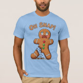 Gingerbread Man eindelijk gesnapt grappige kerst T-shirt (Voorkant)
