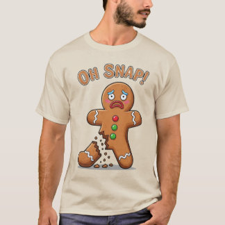 Gingerbread Man eindelijk gesnapt grappige kerst T-shirt
