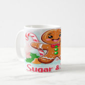 Gingerbread Man en Candy Cane Christmas Mok (Voorkant links)