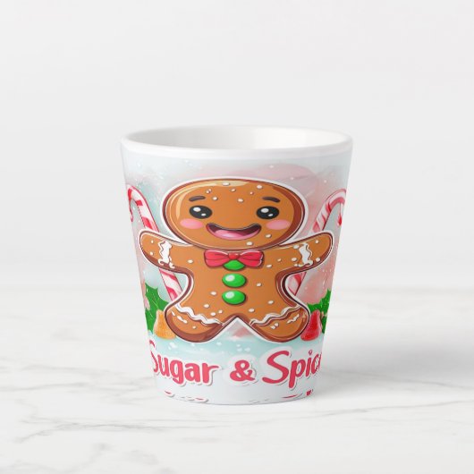 Gingerbread Man en Candy Cane Christmas Mok (Voorkant)