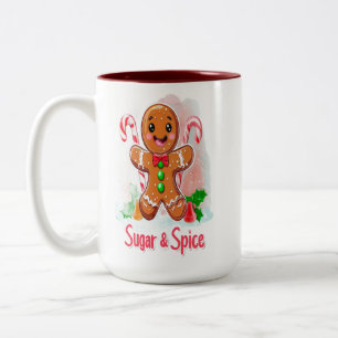 Gingerbread Man en Candy Cane Christmas Mok