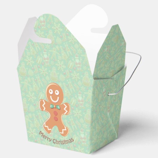 Gingerbread Man en Cookie Patroon Bedankdoosjes (Geopend)