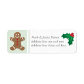 Gingerbread Man en Holly Etiket (Voorkant)