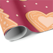 Gingerbread man en kerst koekjes patroon cadeaupapier (Rol Hoek)