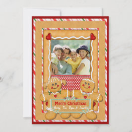 Gingerbread Man en Vrouw Groeten Feestdagenkaart