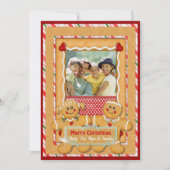 Gingerbread Man en Vrouw Groeten Feestdagenkaart (Voorkant)