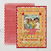 Gingerbread Man en Vrouw Groeten Feestdagenkaart (Voorkant / Achterkant)