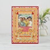 Gingerbread Man en Vrouw Groeten Feestdagenkaart (Staand voorkant)