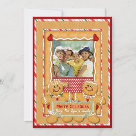 Gingerbread Man en Vrouw Groeten Feestdagenkaart