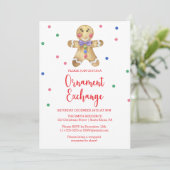 Gingerbread man - Exchange Party Kaart (Staand voorkant)