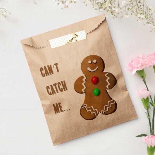 Gingerbread Man Favoriet Bag Bedankzakje (Gezegeld)