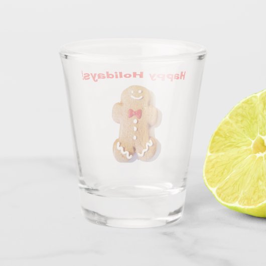 Gingerbread Man Feestdagen Christmas 4Jojo Shot Glas (Achterkant)