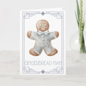 Gingerbread Man Feestdagen Kaart (Voorkant)