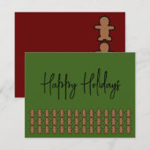 Gingerbread Man Feestdagenkaart (Voorkant / Achterkant)