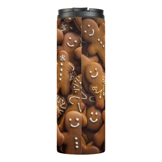 Gingerbread Man Festive Scene Thermosbeker (Achterkant)