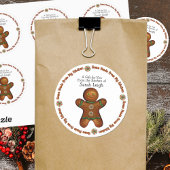 Gingerbread Man Food Gift Sticker