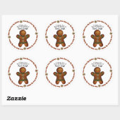 Gingerbread Man Food Gift Sticker (Vel)