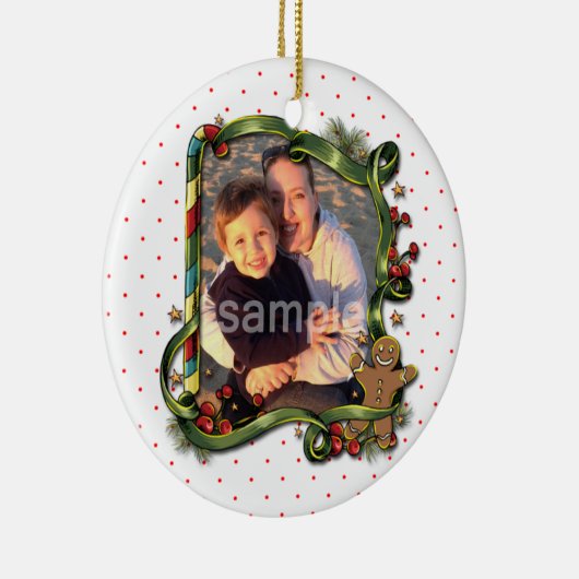 Gingerbread Man Foto Ornament (Rechts)