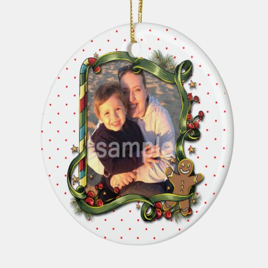 Gingerbread Man Foto Ornament (Links)