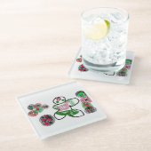 Gingerbread man fun glazen onderzetter (Schuin)