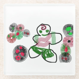 Gingerbread man fun glazen onderzetter