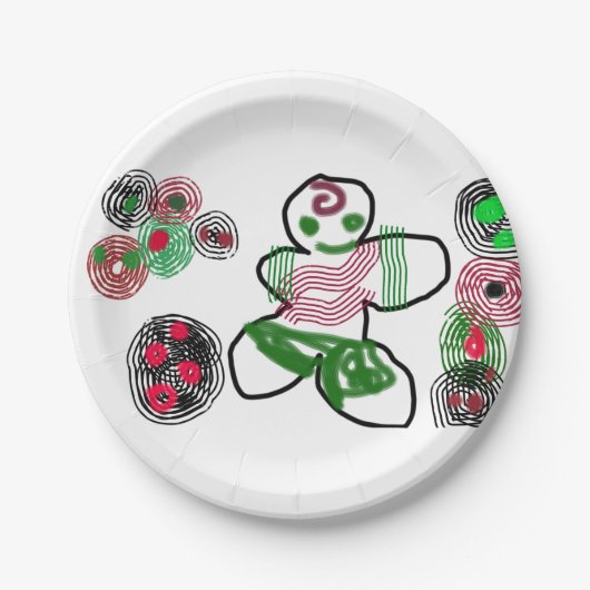 Gingerbread man fun papieren bordje (Voorkant)