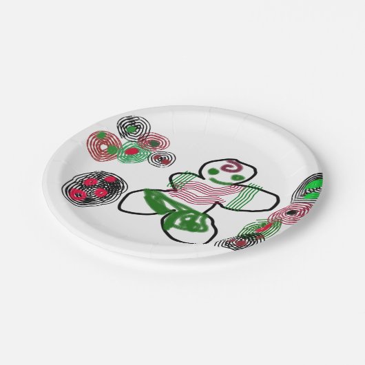 Gingerbread man fun papieren bordje (Gekanteld)