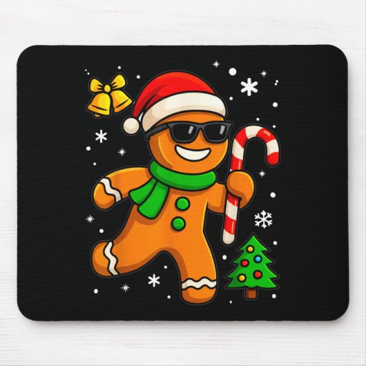 Gingerbread Man Funny Christmas Cookie Costume Bak Muismat (Voorkant)