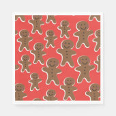 GINGERBREAD MAN GATHERPAPER NAPKINS SERVET (Voorkant)