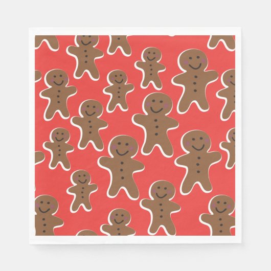 GINGERBREAD MAN GATHERPAPER NAPKINS SERVET (Voorkant)