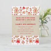 Gingerbread Man Gebakken Koekjes Landelijk Sprotse Kaart (Staand voorkant)